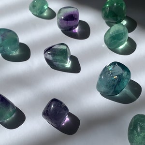 Intuitively Picked Fluorite Crystal Tumbles