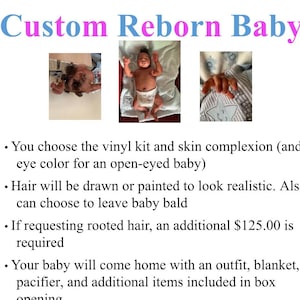 Custom Reborn Baby of your choice