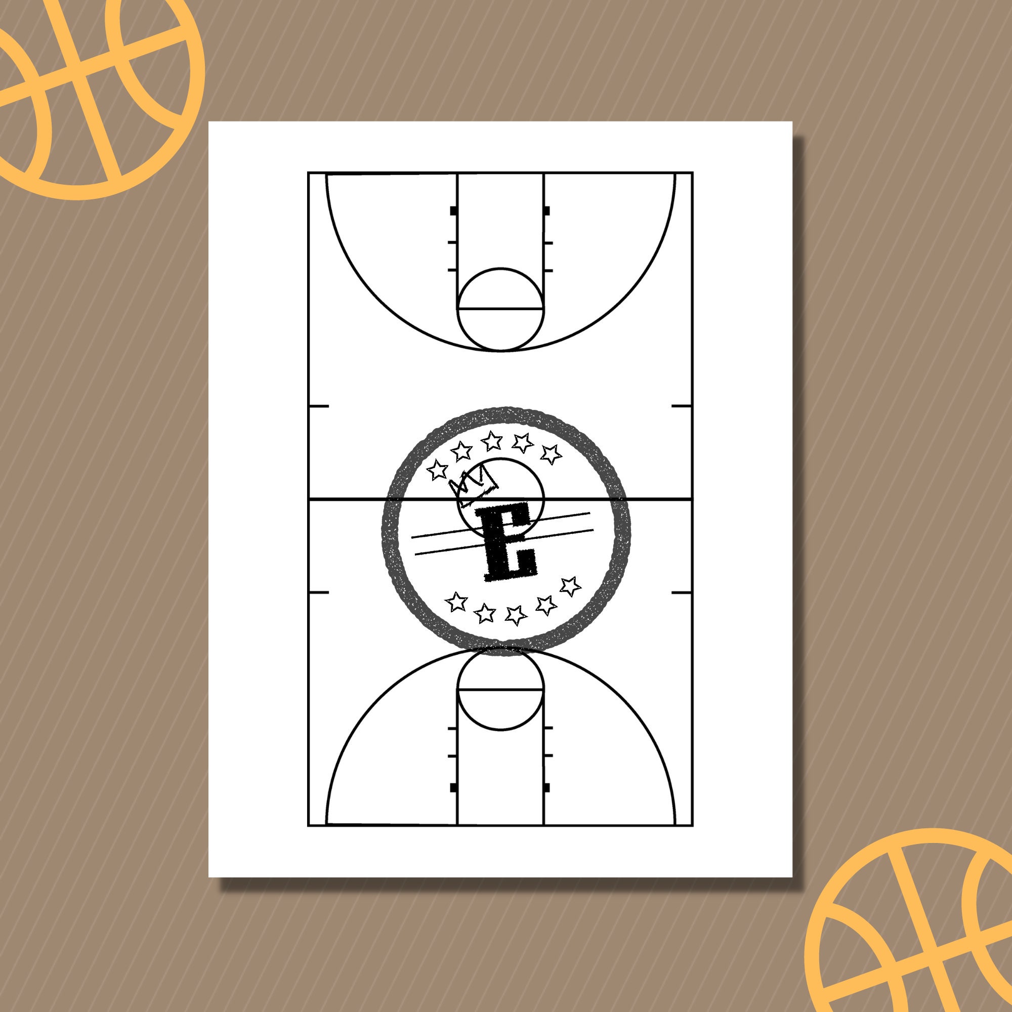 Printable Basketball Diagrams, Blank Basketball Notes, Blank Half Court
