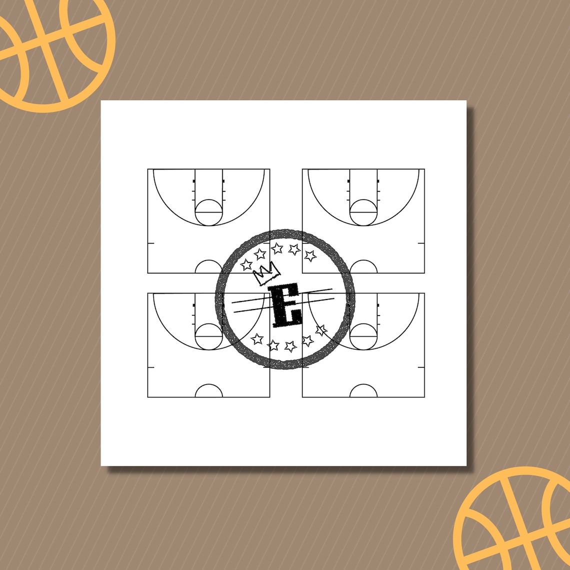 Printable Basketball Diagrams, Blank Basketball Notes, Blank Half Court