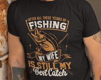 Lucky Fishing T Shirt, Born Fisherman Shirt, Fishing Gifts For Dad, Husband Fishing Gifts For Men, Rather Be Fishing Shirt Vacation Shirt.
