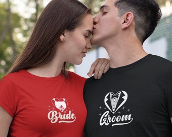 Bride Shirts, Newlywed Couples Matching T Shirts, Just Married Matching Couple Gifts, Honeymoon T Shirt, Wedding T Shirt