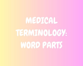 Karteikarten zur medizinischen Terminologie: Wortteile