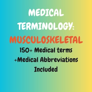 Medical Terminology Flashcards: Musculoskeletal System