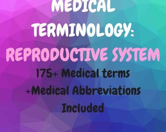 Medizinische Terminologie Bildkarten: Fortpflanzungssystem