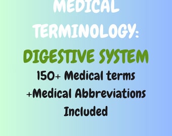 Medizinische Terminologie Bildkarten: Verdauungssystem