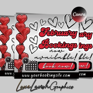 Valentinstag, Februar Buchung Flyer, Termine Flyer, Buchung Flyer, Haar Flyer, Lash Flyer, Make-up Flyer, Flyer Vorlage