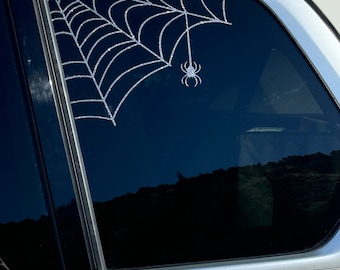 Spider Web Car Decal, Car Window Decal, Vinyl Decal Sticker, Rear ...