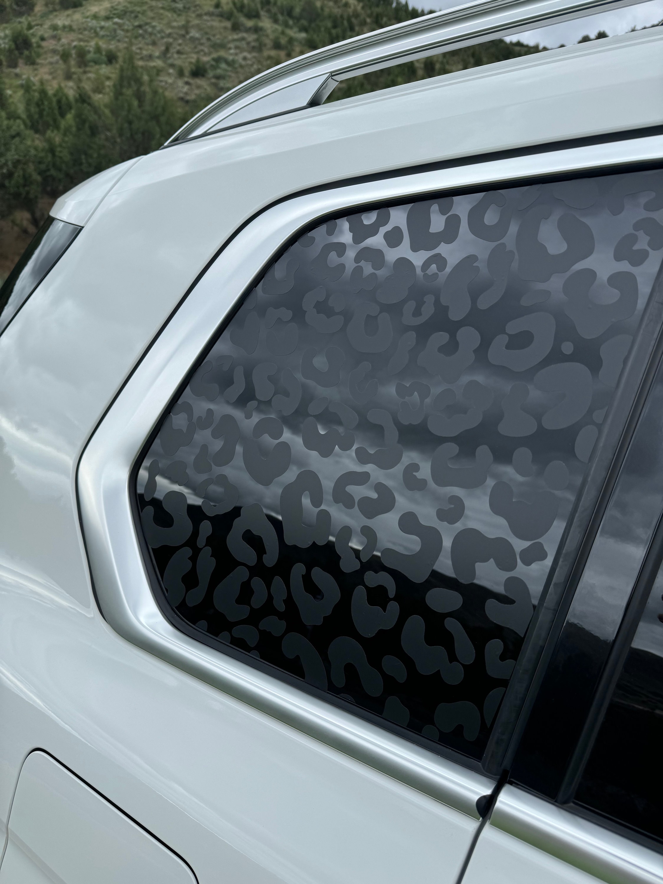Leopard Print Cheetah Animal Print Full Coverage Car Window Decal, Vinyl Decal Sticker, Rear Window Decal, Car Accessories