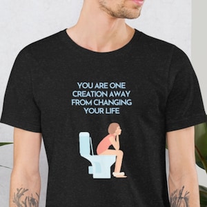 Grappige kak-T-shirts van One Creation Away. Bizarre unieke uniseks shirts voor heren en dames.