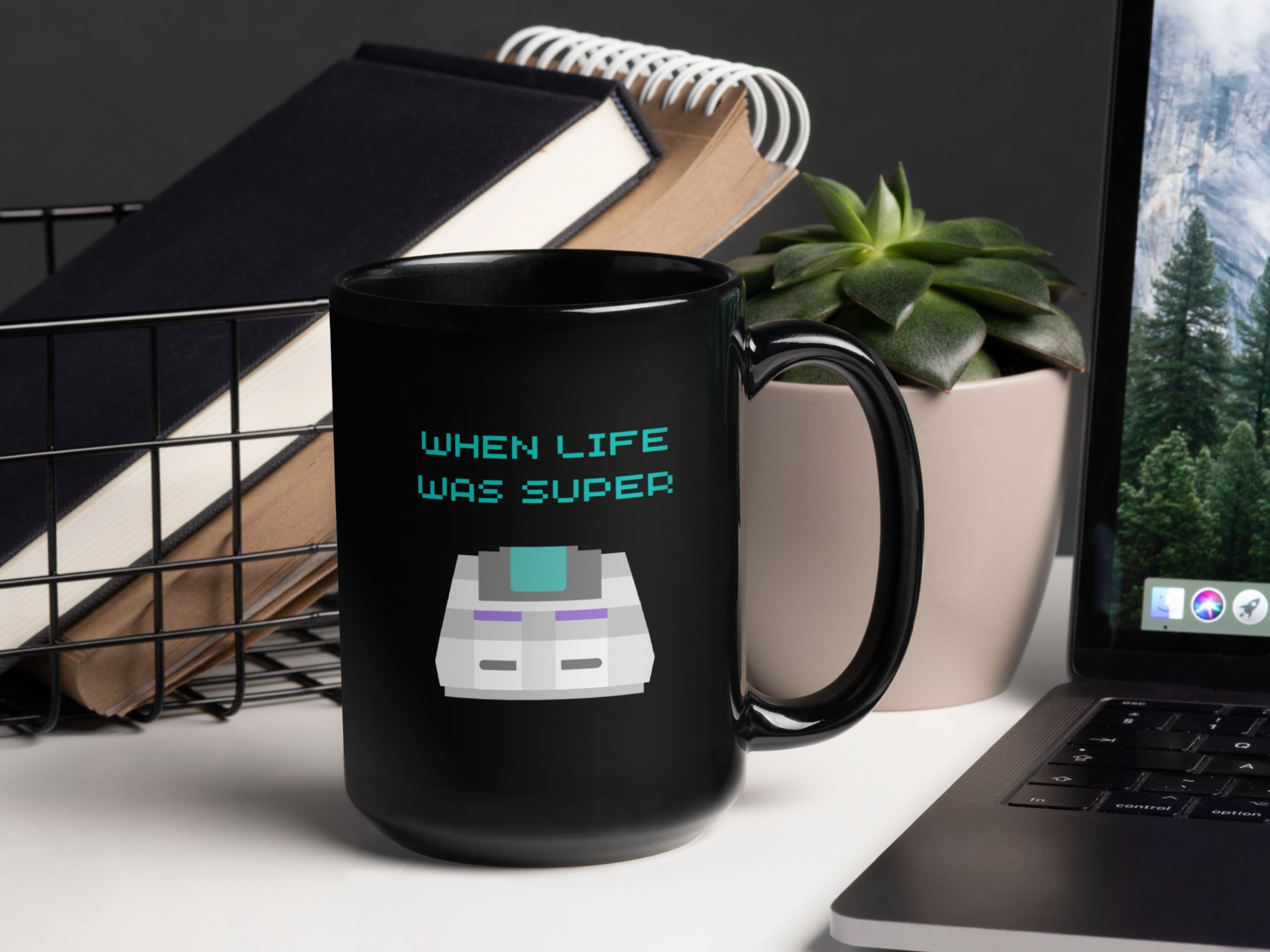 Super Nintendo SNES Retro Video Game Art Coffee Mugs. Retro Gaming