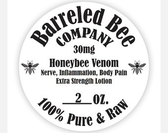 Honeybee Venom Nerve, Inflammation and Body Pain Lotion 2oz.                                    FRESH HONEYBEE VENOM!!!!