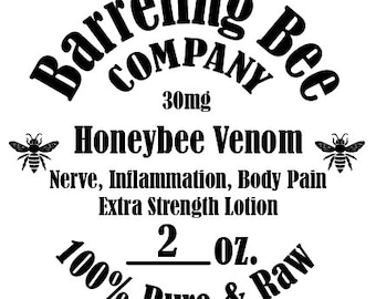 Honeybee Venom Nerve, Inflammation and Body Pain Lotion 2oz.                                    FRESH HONEYBEE VENOM!!!