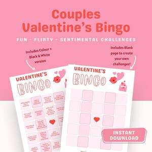 Cartão de Bingo do Dia dos Namorados | Jogo de Bingo para Noite de Encontro Romântico de Casais | Jogo de Dia dos Namorados para Imprimir para um Casal