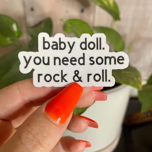 bambola hai bisogno di un adesivo rock & roll