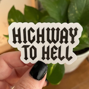 highway to hell acdc sticker