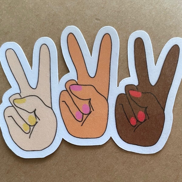 peace sign hands unity sticker