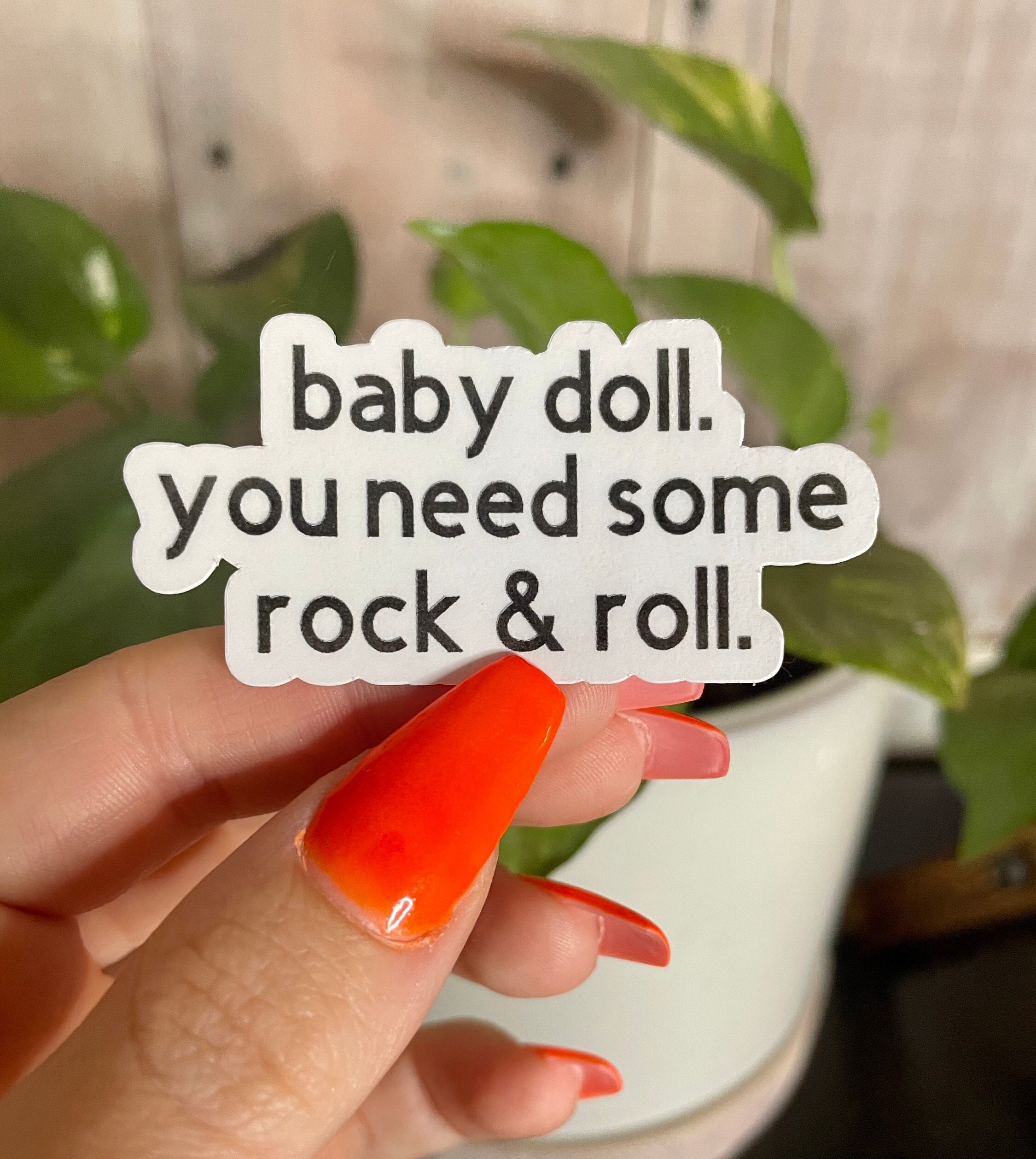 Baby Doll You Need Some Rock & Roll Sticker Etsy