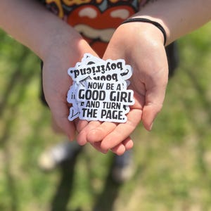 Now be a good girl and turn the page sticker| hot sticker| good girl sticker