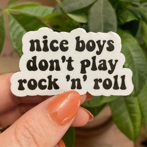 nice boys don&#39;t play rock n roll sticker