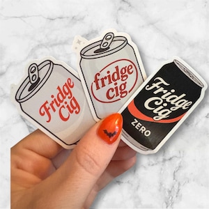 Fridge cig sticker| refrigerator cigarette| diet coke| diet Dr pepper| Coke Zero