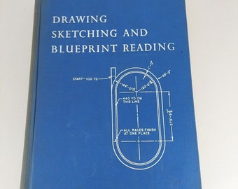 Drawing Sketching And Blueprint Reading Shriver Coover 1954 McGraw-Hill Illus HC