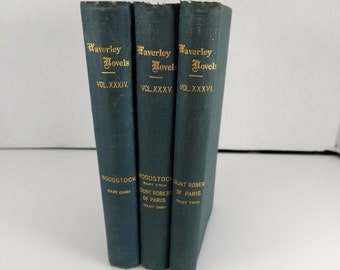 Waverley Romane Band 34, 35, 36 Woodstock & Graf Robert von Paris Illustriert HC