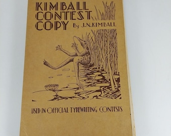 Kimball Contest Copy Spiral Bound J.N. Kimball Typewriting Contest Book 1946 Ed