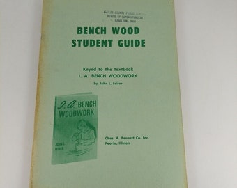 Guida per studenti in legno da banco John L Feirer con chiave di risposta 1959 Chas. A. Bennett