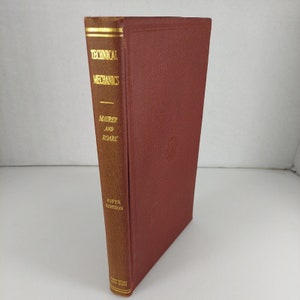 Technische Mechanik Statik, Kinematik, Kinematik, 5. Ed Maurer & Roark 1944 HC