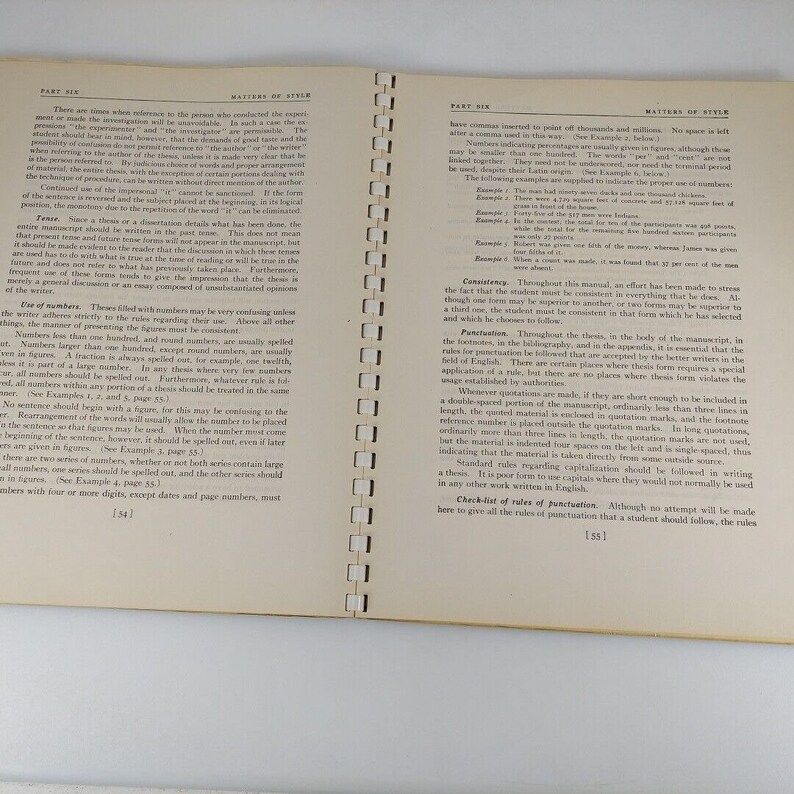Ein Formularbuch zum Verfassen von Abschlussarbeiten von William Giles Campbell 1939 Houghton Mifflin Bild 10