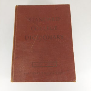 Funk & Wagnalls Standard College Dictionary School Binding Harcourt Brace World