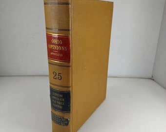 Ohio Opinions annotées Vol 25 janv. 1943 à mai 1943 HC W.H. Anderson 1943