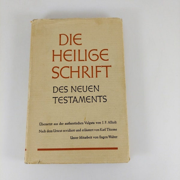 Die Heilige Schrift Des Neuen Testaments 1949 HCDJ New Testament In German