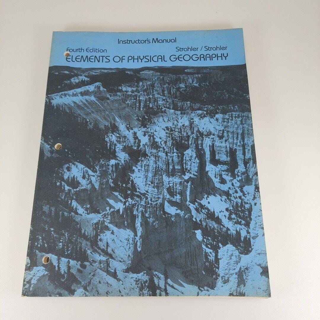Elements of Physical Geography Fourth Edition Instructor's Manual, Strahler - Etsy