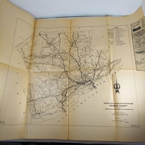 Carte routière et carte des routes législatives des comtés de Monroe et de Carbon, Pennsylvanie 1984