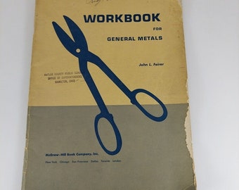 Workbook For General Metals Second Edition by John Feirer 1960 Illustrated PB