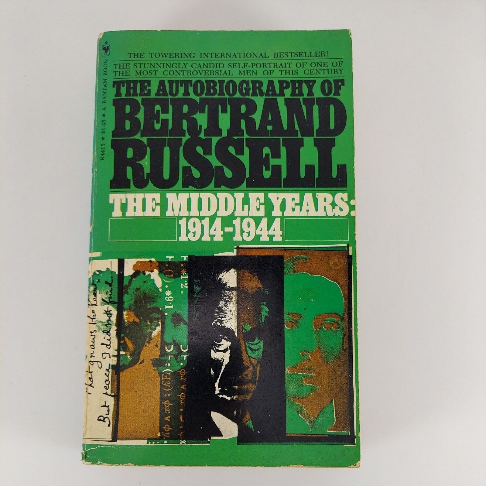 L’autobiographie de Bertrand Russell Les années intermédiaires 1914-1944, 1969 Bantam PB