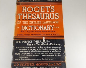 Roget's Thesaurus of the English Language in Dictionary Form, Mawson 1936 HCDJ