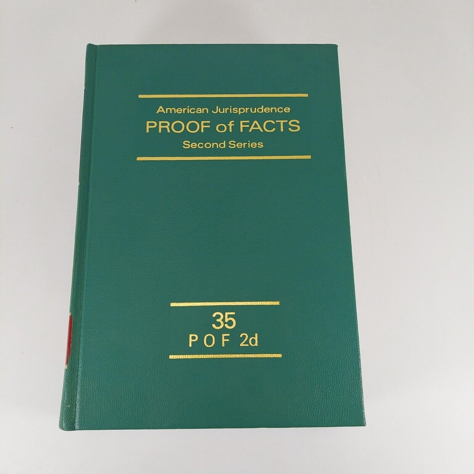 American Jurisprudence Proof of Facts Second Series Volume 35 Etsy