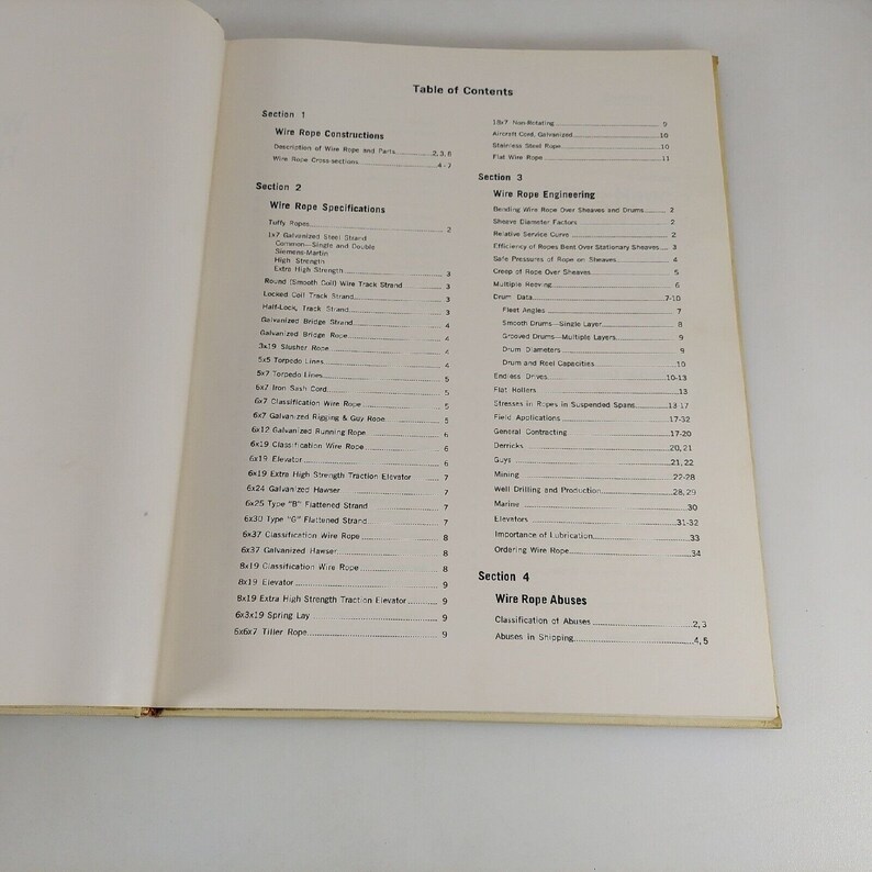 Wire Rope Handbook and Catalog E Armco Steel Sheffield Division HC 1963
