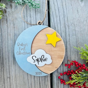 Babies first Christmas ornament  digital file/ Glowforge svg/ Laser Ready