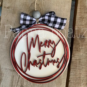 2022 joyeux christmas ornement fichier numérique / Glowforge svg / Laser Ready