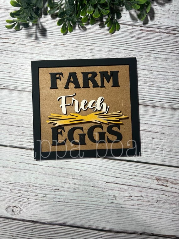 Farm Fresh Egg Sign SVG Laser SVG Etsy