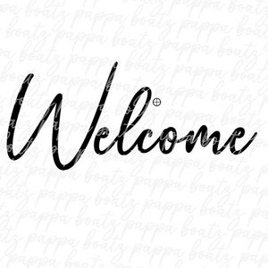 Welcome single word- digital file/ Glowforge svg/ Laser Ready