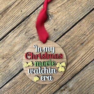 2025 Christmas movie watching era  ornament digital file/ Glowforge svg/ Laser Ready