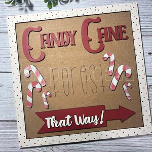 Christmas Candy Cane Sign SVG- Christmas SVG