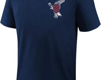USMNT Soccer T-Shirt: Navy Adult Size, Personalized Name/Number