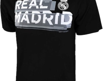 Real Madrid Official Soccer T-Shirt Adult Size Soccer Tee - Black
