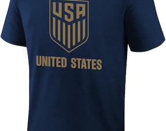 USMNT Soccer T-Shirt: Personalized Dark Blue Adult Fan Apparel